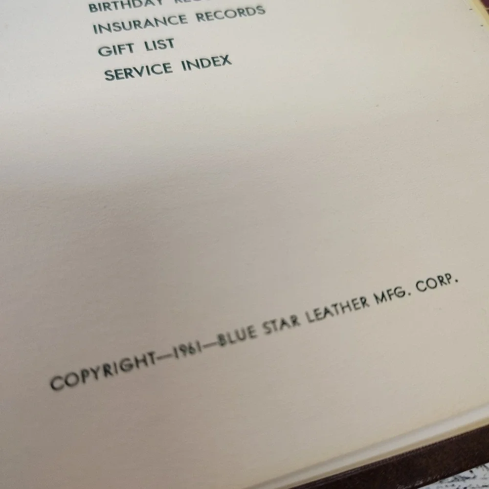 1961 Very Important Data Address Book‎ Telephone Number Organizer True Vintage